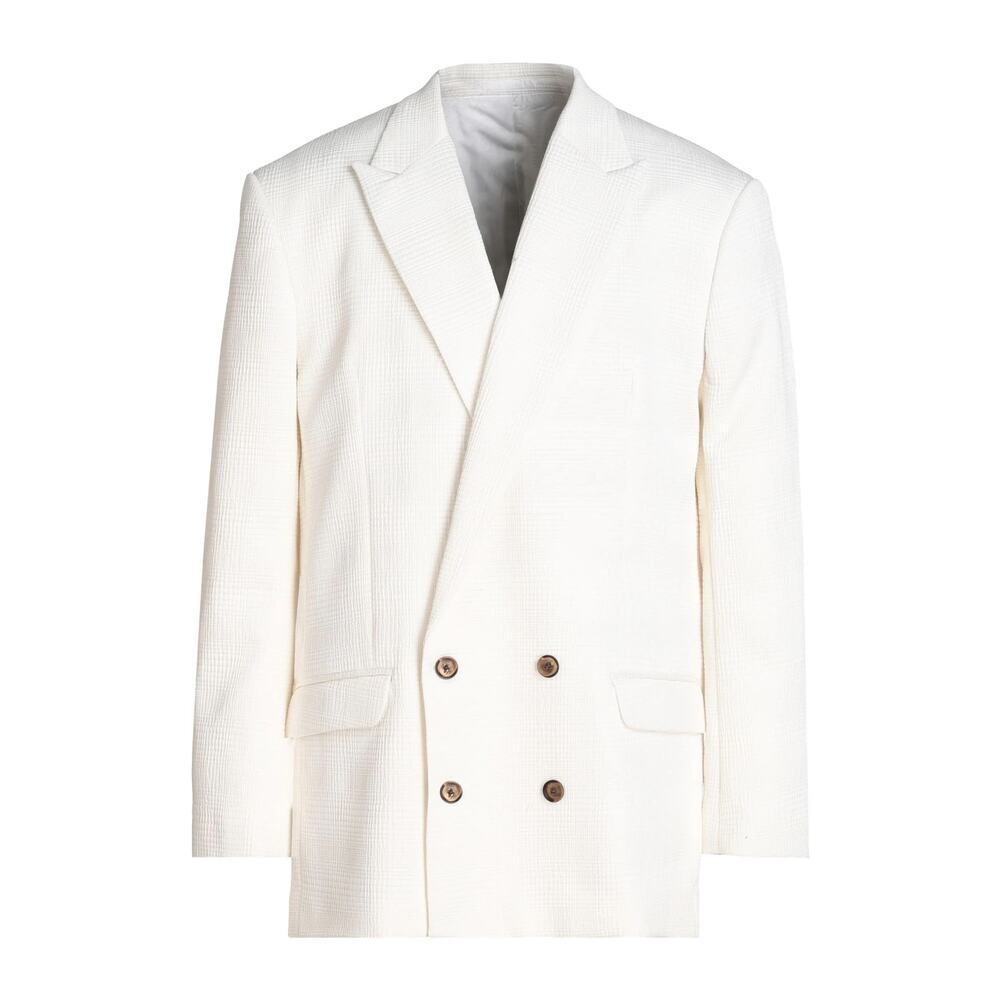 Topman Double-Breasted Cream/White Blazer Jacket